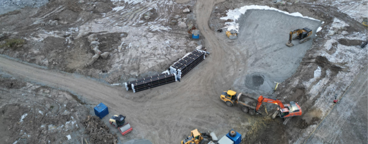 Byggplats från Enköpings avloppsreningsverk