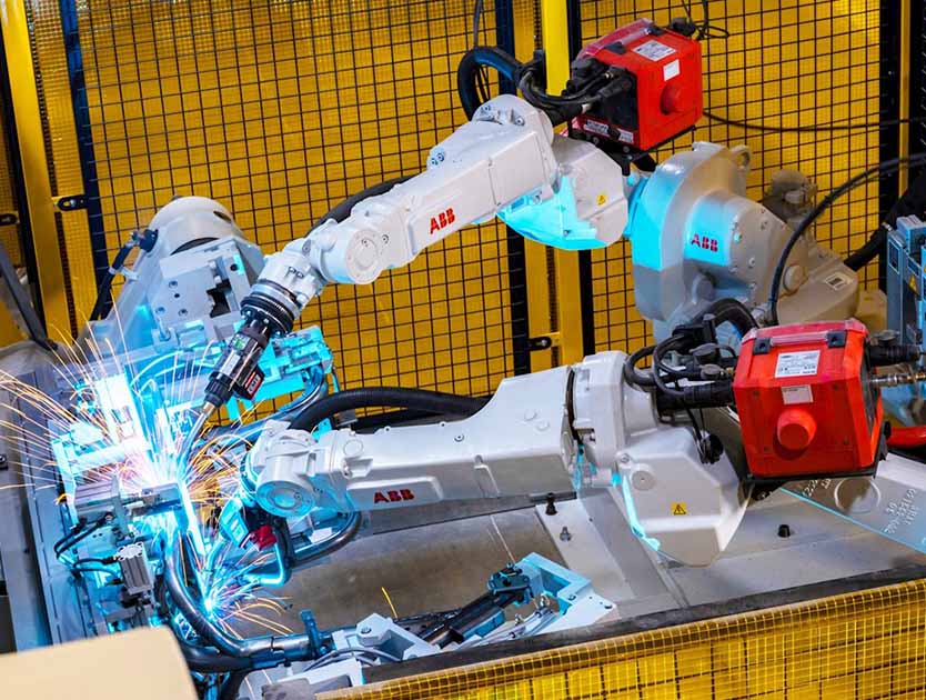 ABB-robotar i industriell miljö