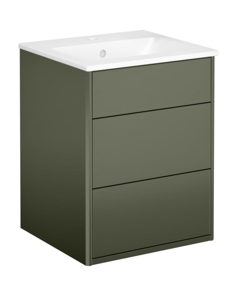 Tvättställsskåpspaket Graphic Grön, Gustavsberg - GBG GRAPHIC KOMMOD GRÖN MED TVTST 45 CM