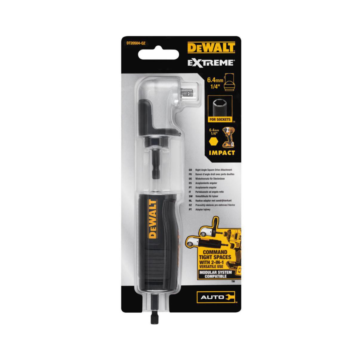 Vinkelhållare DEWALT DT20504 - VINKELHÅLLARE DEWALT DT20504-QZ 1/4" MED HYLSFÄSTE