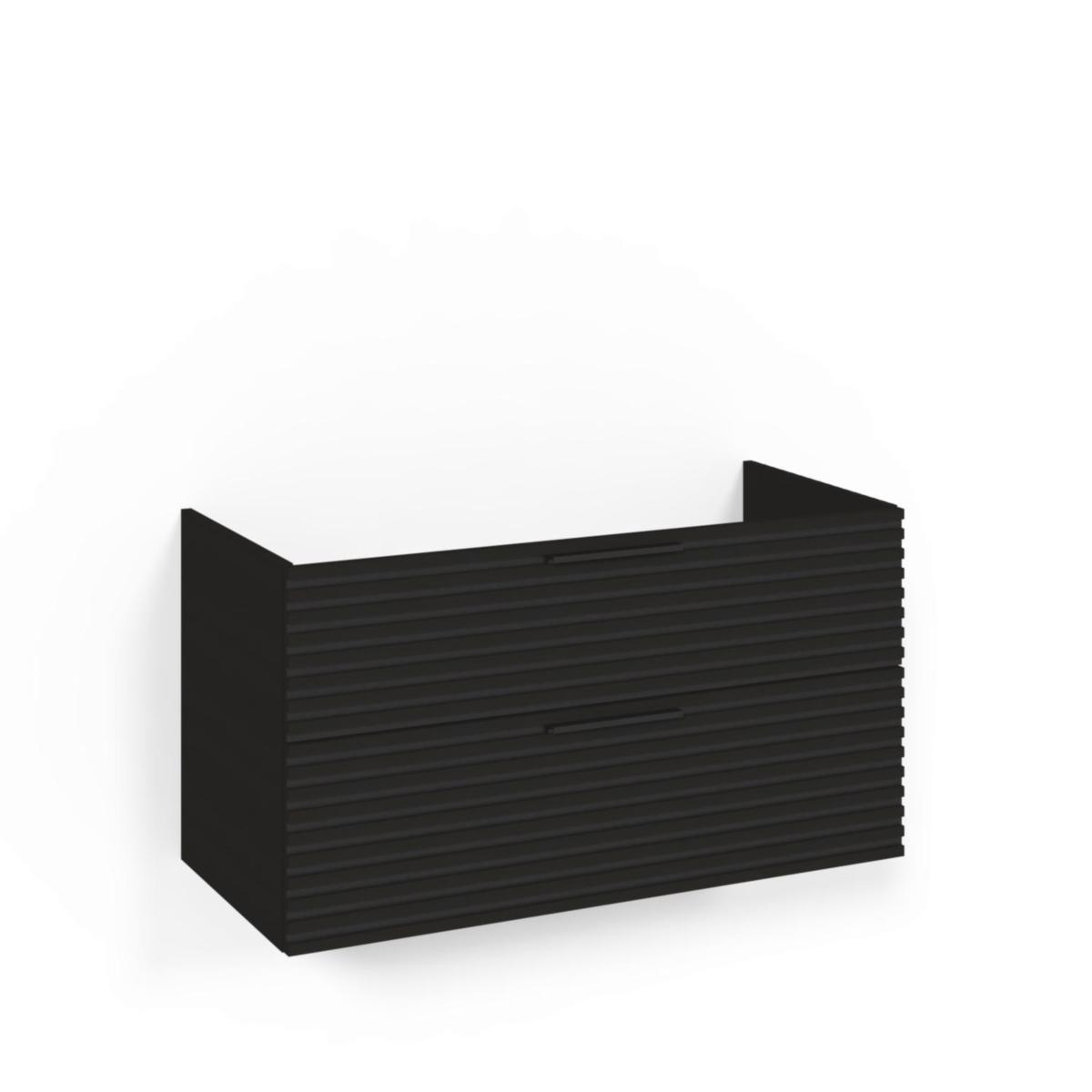 Tvättställsskåp Crown Underdel 100x45, Macro - MACRO TVÄTTSTÄLLSSKÅP CROWN UDEL 100X45 SV.EK 2L ST