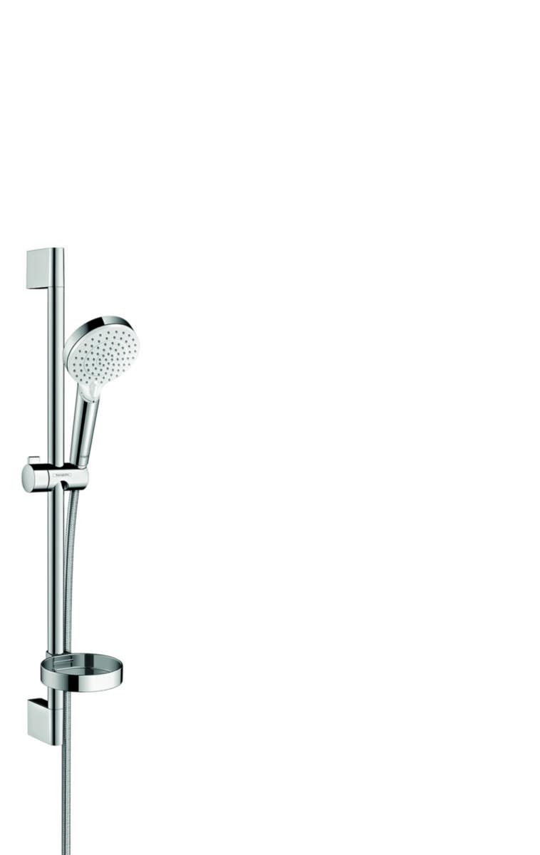 Duschset, Crometta Vario/Casetta, Hansgrohe - HG CROMETTA VARIO UNICA SET 650 MM. VIT/KROM INKL TVÅLKOPP