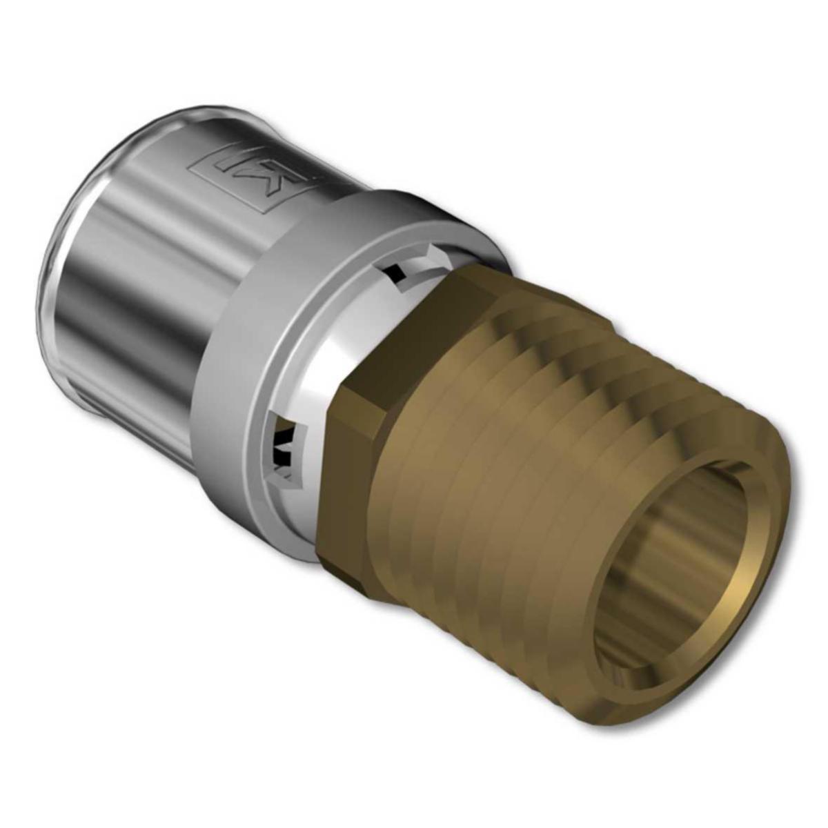 Straight coupling external thread PressPex, LK - STRAIGHT FITTING MALE A40X1" LK PRESSPEX