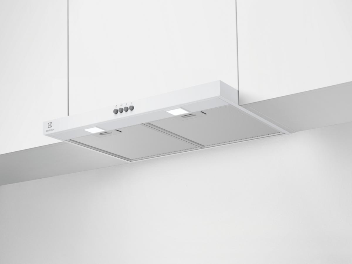 Fläkt, integrerad, 60 cm, 300 LEDLights - SPISFLÄKT INTEGRERAD 60 CM VIT LFG336W ELECTROLUX