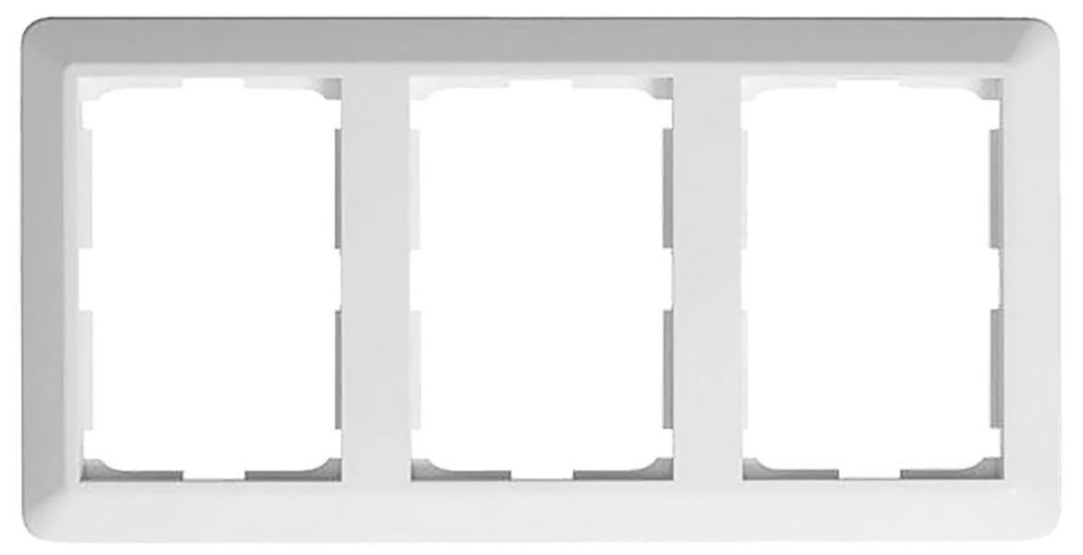 Combination frames for 2-way socket 18 407 98, standing in RS-design - C0MBINATION PLATES 3 HOLES DSO EKO30183