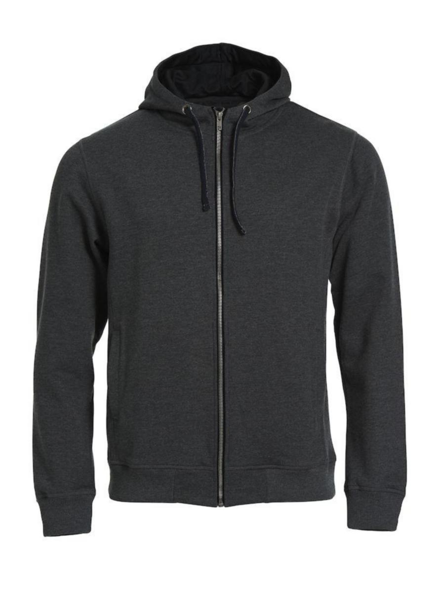 Huvtröja Clique 021044 Classic Helzip - HUVTRÖJA CLIQUE 021044 CLASSIC HELZIP ANTRACITGRÅ STL L