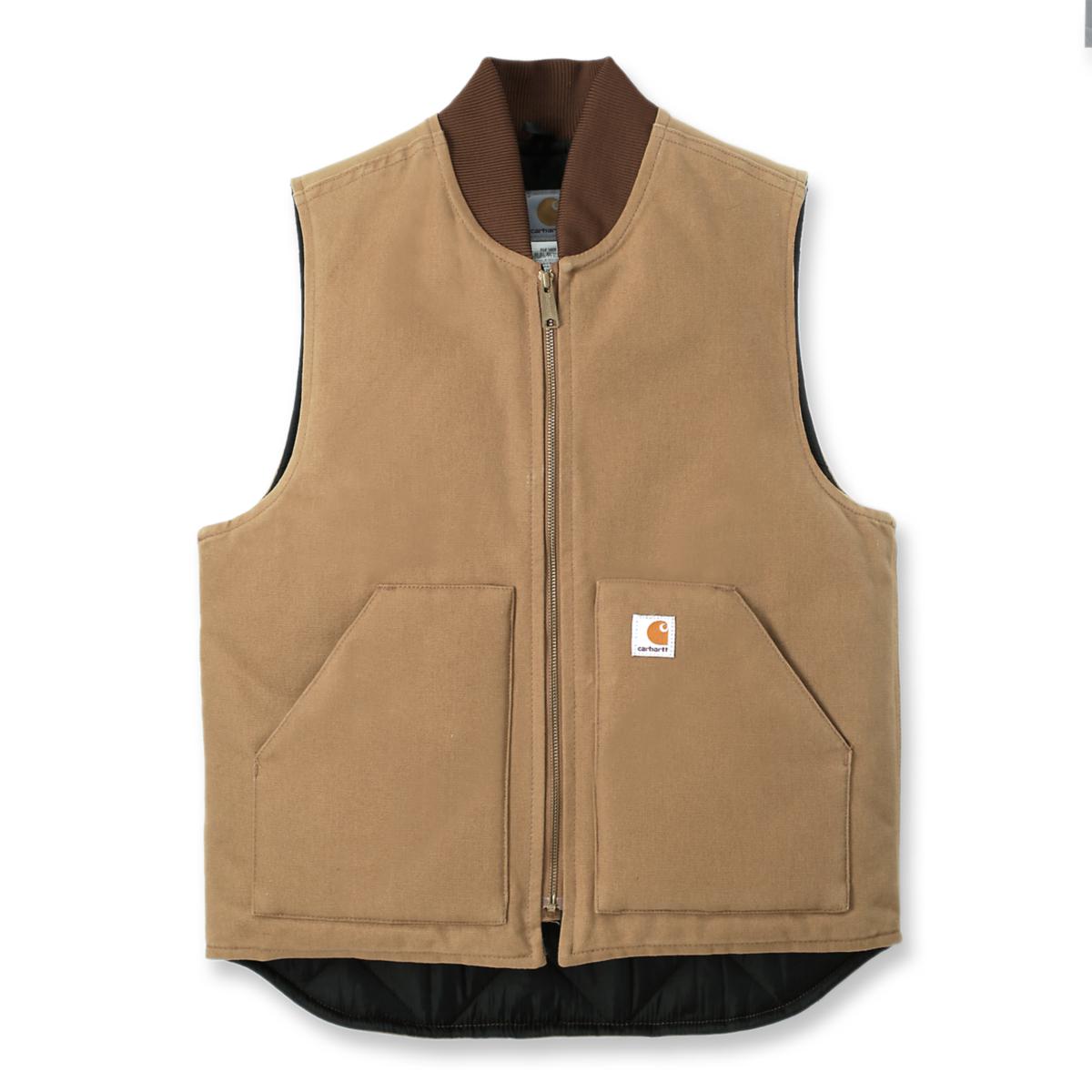 Vest Carhartt 106676 - V01 INSULATED RIB COLLAR VEST Brun