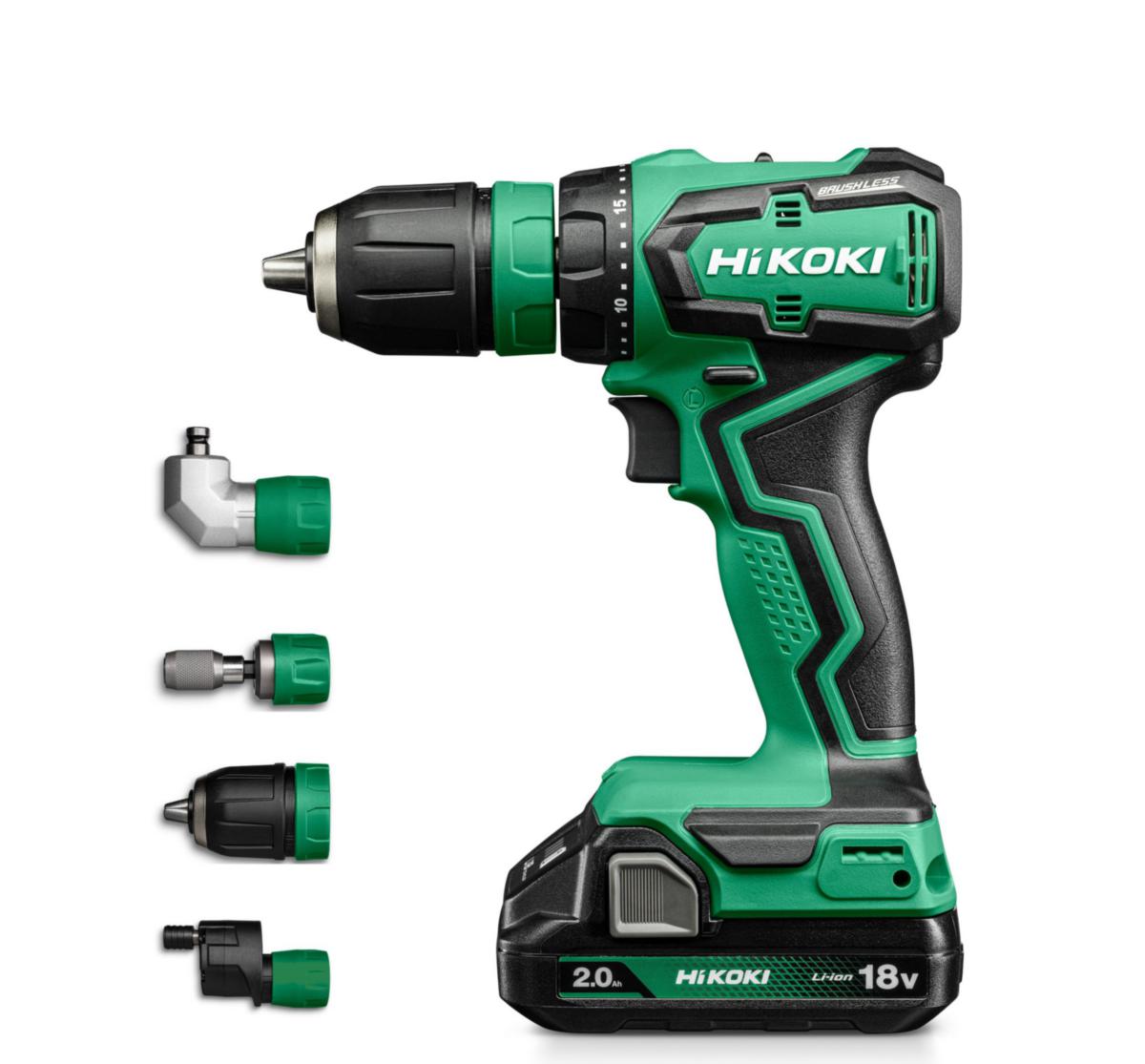 Borrskruvdragare HiKOKI DS18DDQ 2x2.0 Ah set - BORRSKRUVDRAG HIKOKI DS18DDQ 18V SET 2X2AH/4XCHUCKAR/HCS