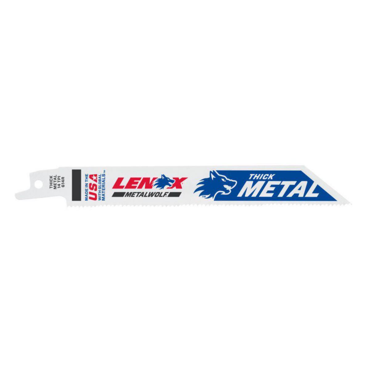 Reciprocating Saw Blade Lenox for Thick Metal, 19 mm blade height - RECIPS B614R 6 X3/4X035X14 25/PK