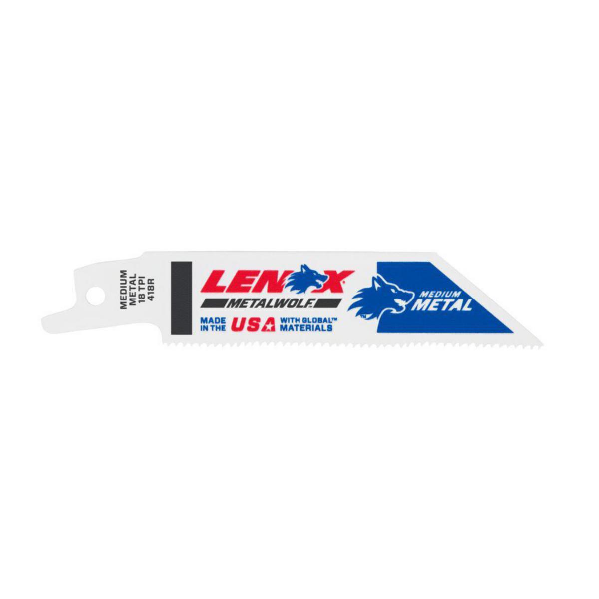 Tigersågblad Lenox för stål, rostfritt etc. - TIGERSÅGBLAD LENOX 418R 100MM-18T BIM 5-PACK