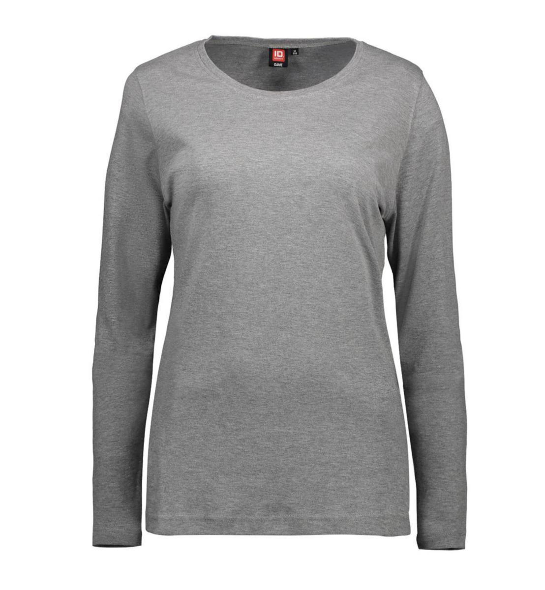 T-shirt ID Identity 0509 L-Ärm Dam - T-SHIRT ID 0509 L-ÄRM DAM INTERLOCK GRÅ MEL. STL 3XL