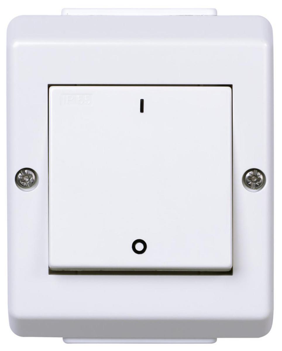 Strömställare Renvit utan ljus IP55 - S16/2 VP SWITCH WT PW EKO07468