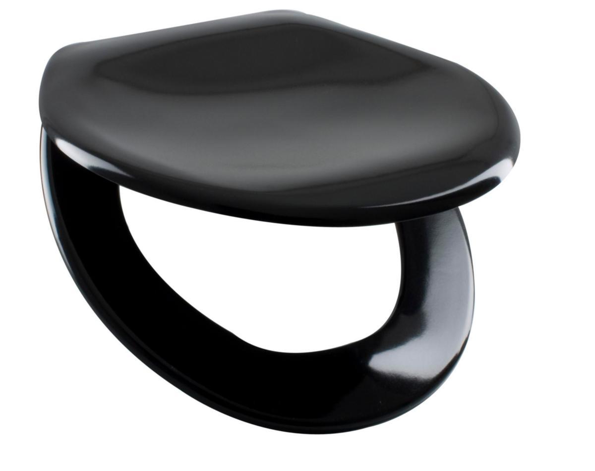 WC-sits Solio, a-collection - A-COLLECTION HÅRD WC-SITS MED SOFT-CLOSE, UNIVERSAL, SVART