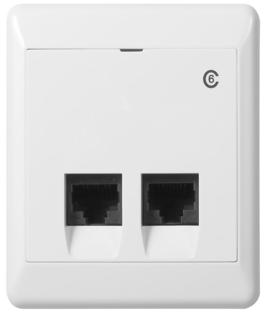 Modular socket surface mounted LSA UTP C6 - RS16/MOD S 2X8 CAT6 UTP PW EKO07481
