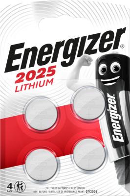 Energizer CR2025 Batteries, 3V Lithium Coin Cell 2025 Watch Battery, (4  Count)