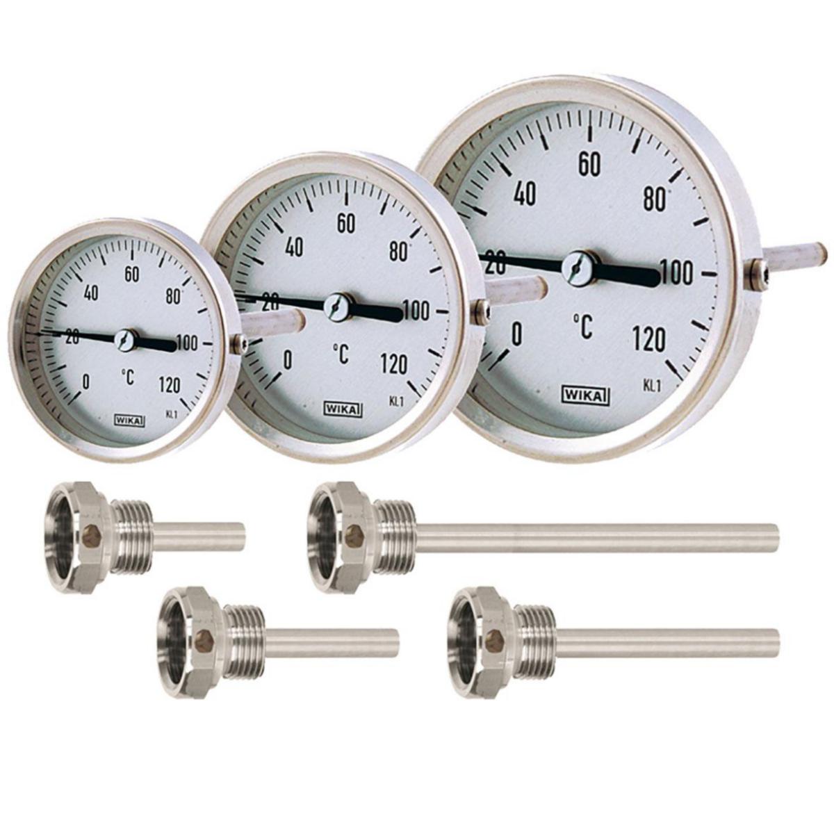 Termometer 5207 husdim. 63 mm för instick med bakåtriktad slät känselkropp - TERMOMETER INSTICK 5207.63 0+60°C L 45X8 MM