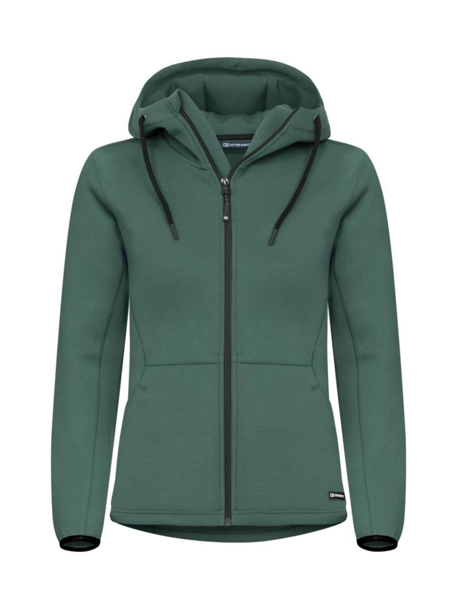 Huvtröja Cutter & Buck Pemberton 358419 helzip Dam - HUVTRÖJA CUTTER&BUCK PEMBERTON DAM 358419 FULLZIP GRÖN S M