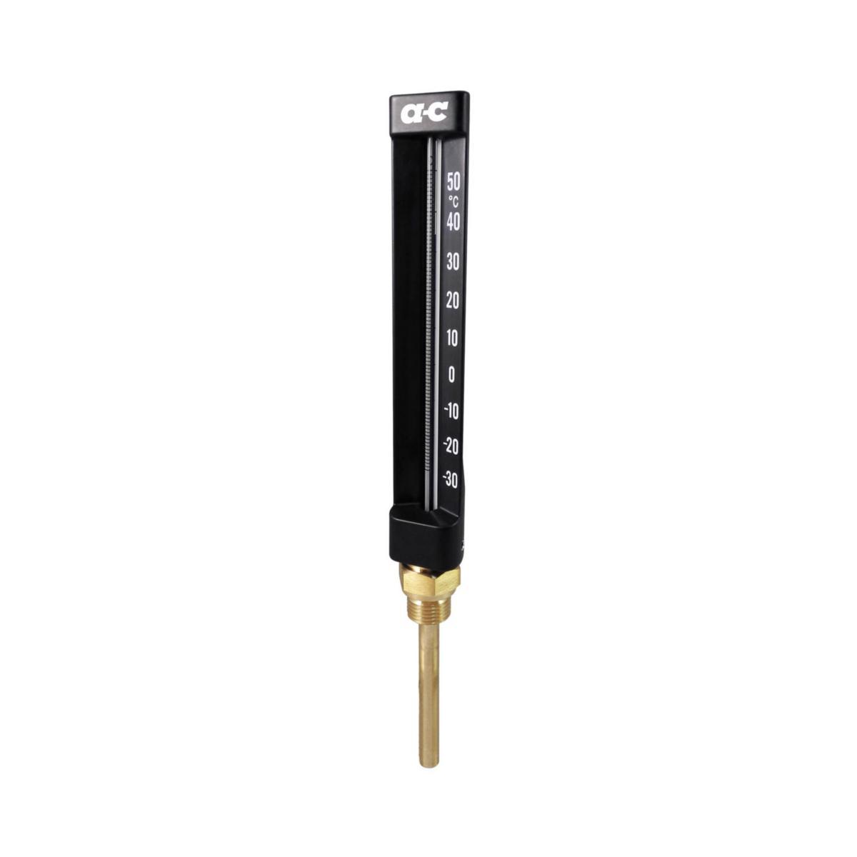 Termometer blyfri rak, a-collection - G15X100MM TERMOMETER-30-+50°C 200X34 .ALU-HUS RAK BLYFRI