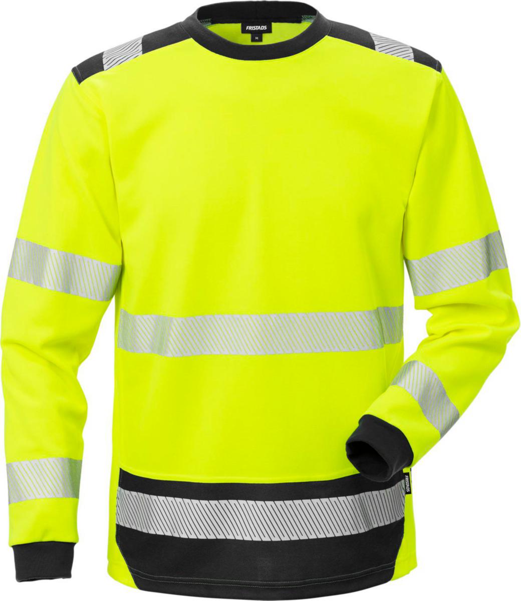 T-Shirt Fristads 7724 THV - T-SHIRT FK 7724 THV GUL/SVA VARSEL KL 3 LÅNG ÄRM STL L
