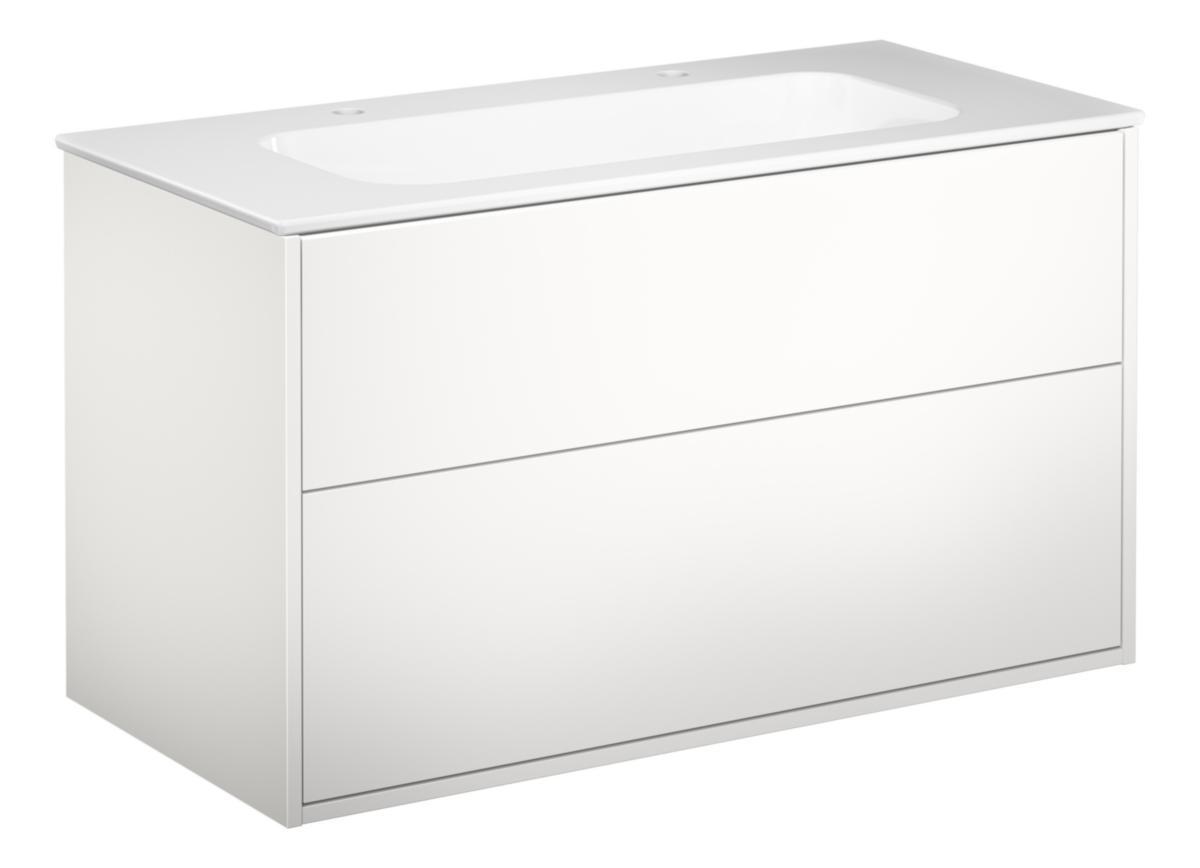 Gbg Artic Möbelpaket 100cm - GBG ARTIC KOMMODPAKET M.TS 100CM VIT MED TS VITT 2 BL.HÅL