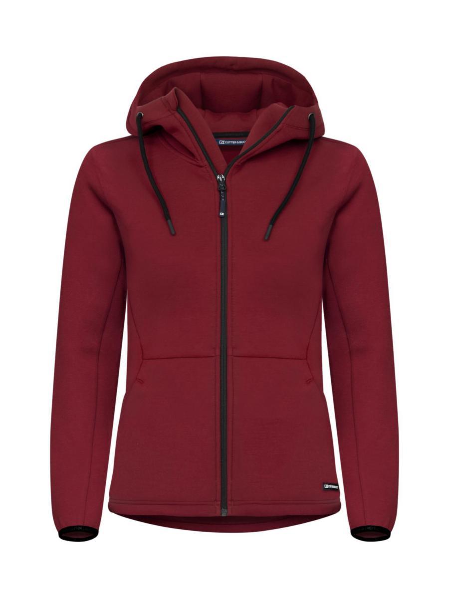 Huvtröja Cutter & Buck Pemberton 358419 helzip Dam - HUVTRÖJA CUTTER&BUCK PEMBERTON DAM 358419 FULLZIP RÖD S S