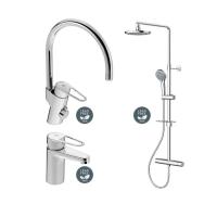 Mixer set Gbg Va Rotp. Bl-fr. 160 Ceiling shower