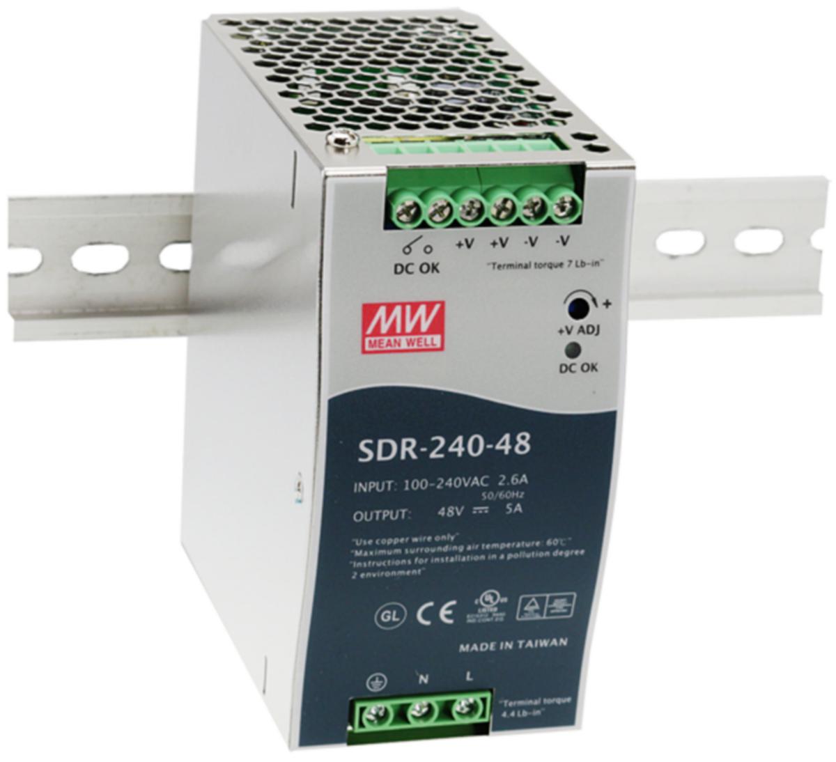 Nätaggregat SDR serien - NÄTAGGREGAT DIN 24VDC 10A SDR-240-24