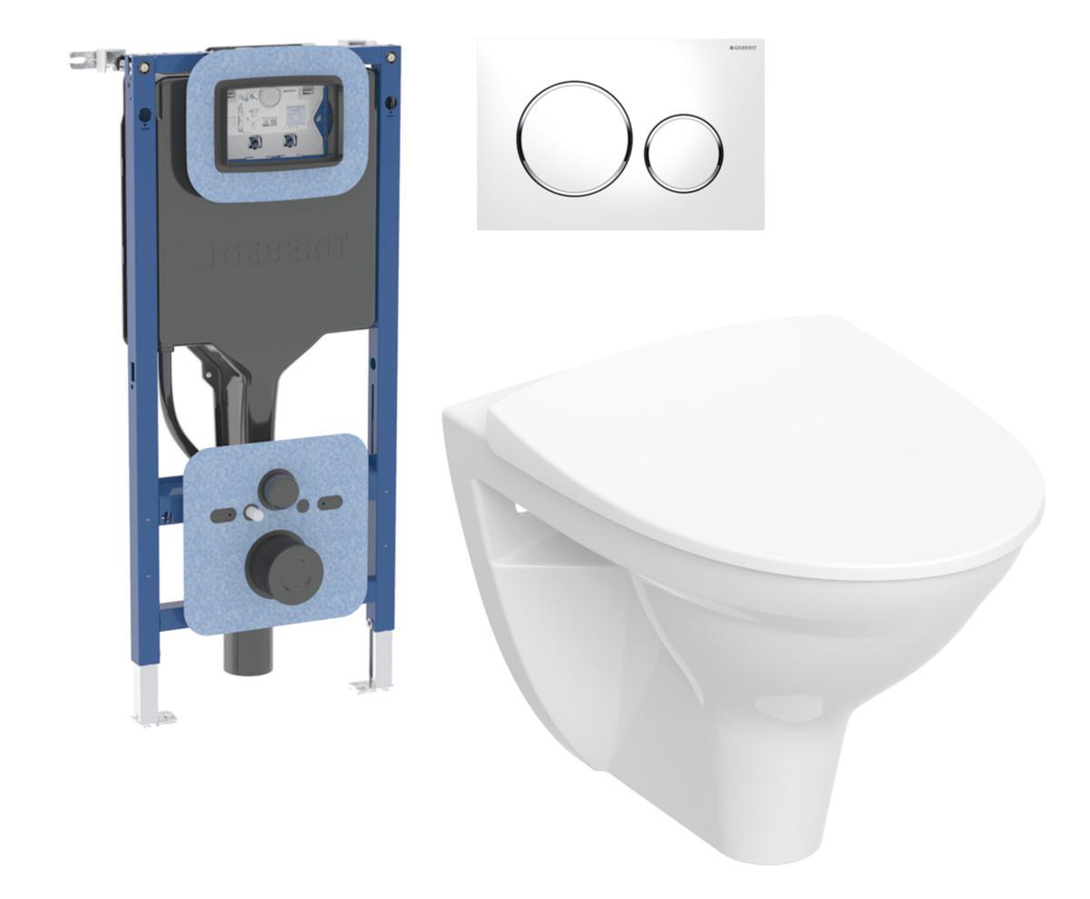 Package with Duofix Sawa fixture + Spira toilet bowl - GEBERIT PACK DUOFIX SAWA FIXTURE + SPIRA WC-BOWL