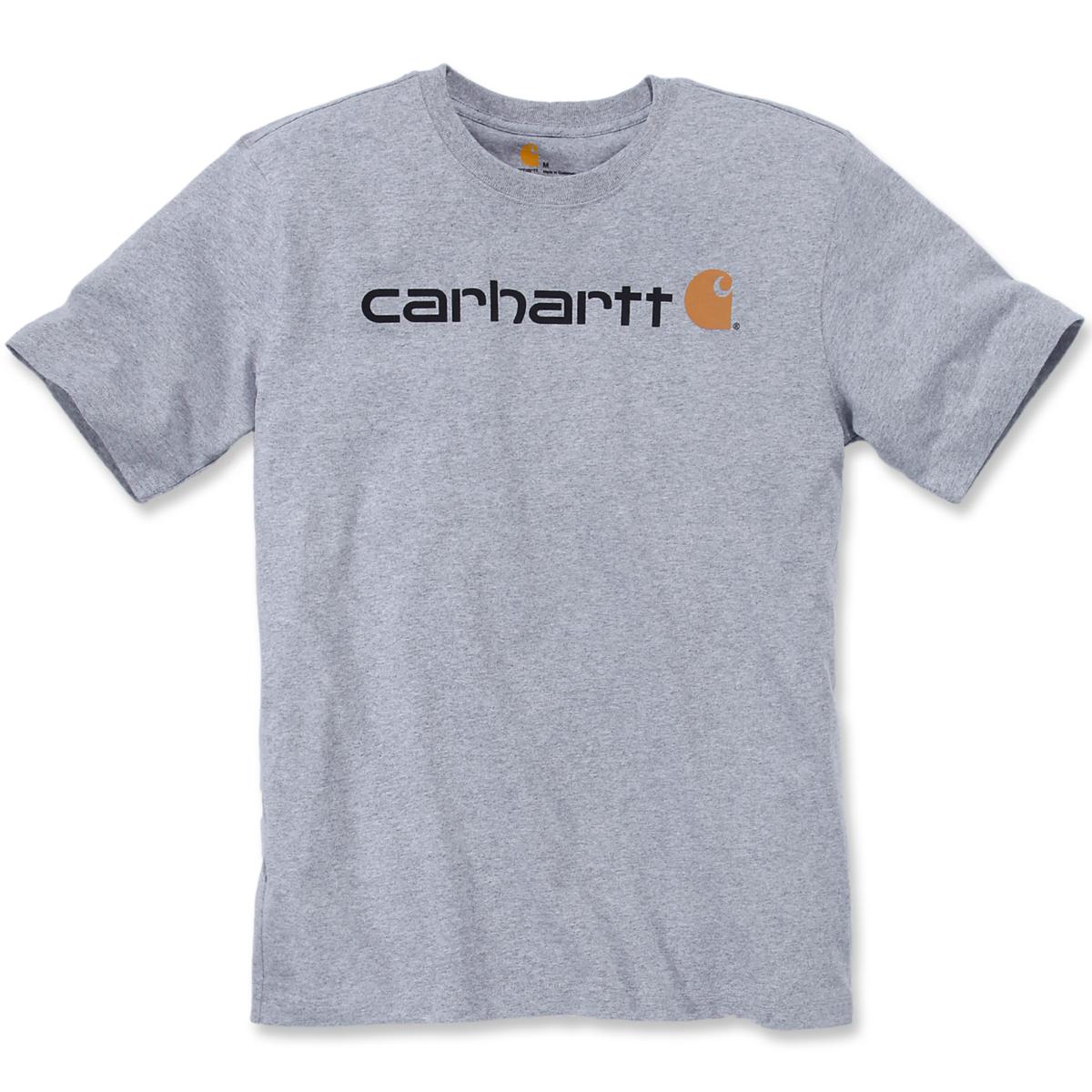 T-shirt Carhartt 103361 Logo - T-SHIRT CARHARTT 103361 LOGO GRÅMELERAD STL XS