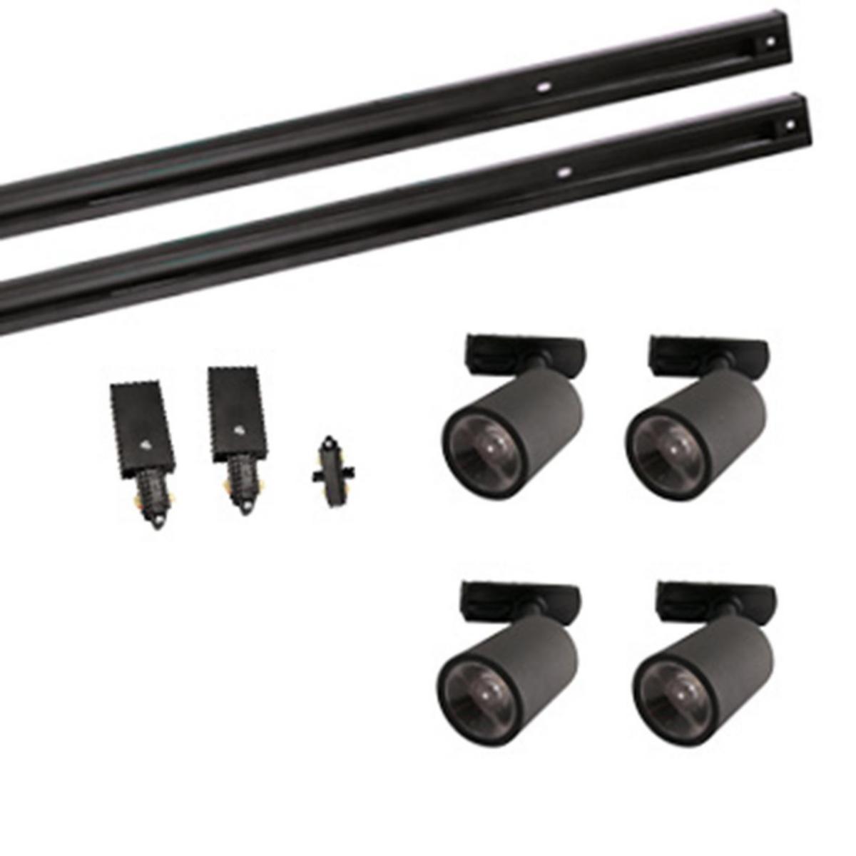 Spotlight Mini-Rulle Komplett LED - SPOTLSET MINIRULLE 4X8W SVART