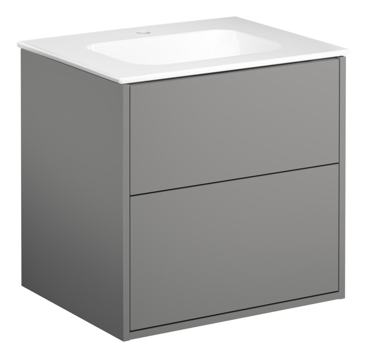 Gbg Artic Möbelpaket 60cm - GBG ARTIC KOMMODPAKET M.TS 60CM ASKGRÅ MED TV.STÄLL VITT