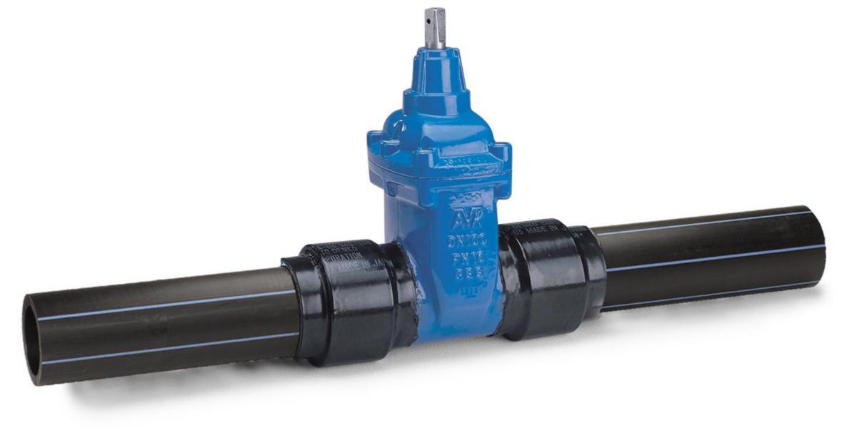 Slussventil AVK Serie 36/80 PN16, NBR-sluss - 125 AVK SLUSSVENTIL PE100-ÄNDE 140MM SDR11 PN16 NBR