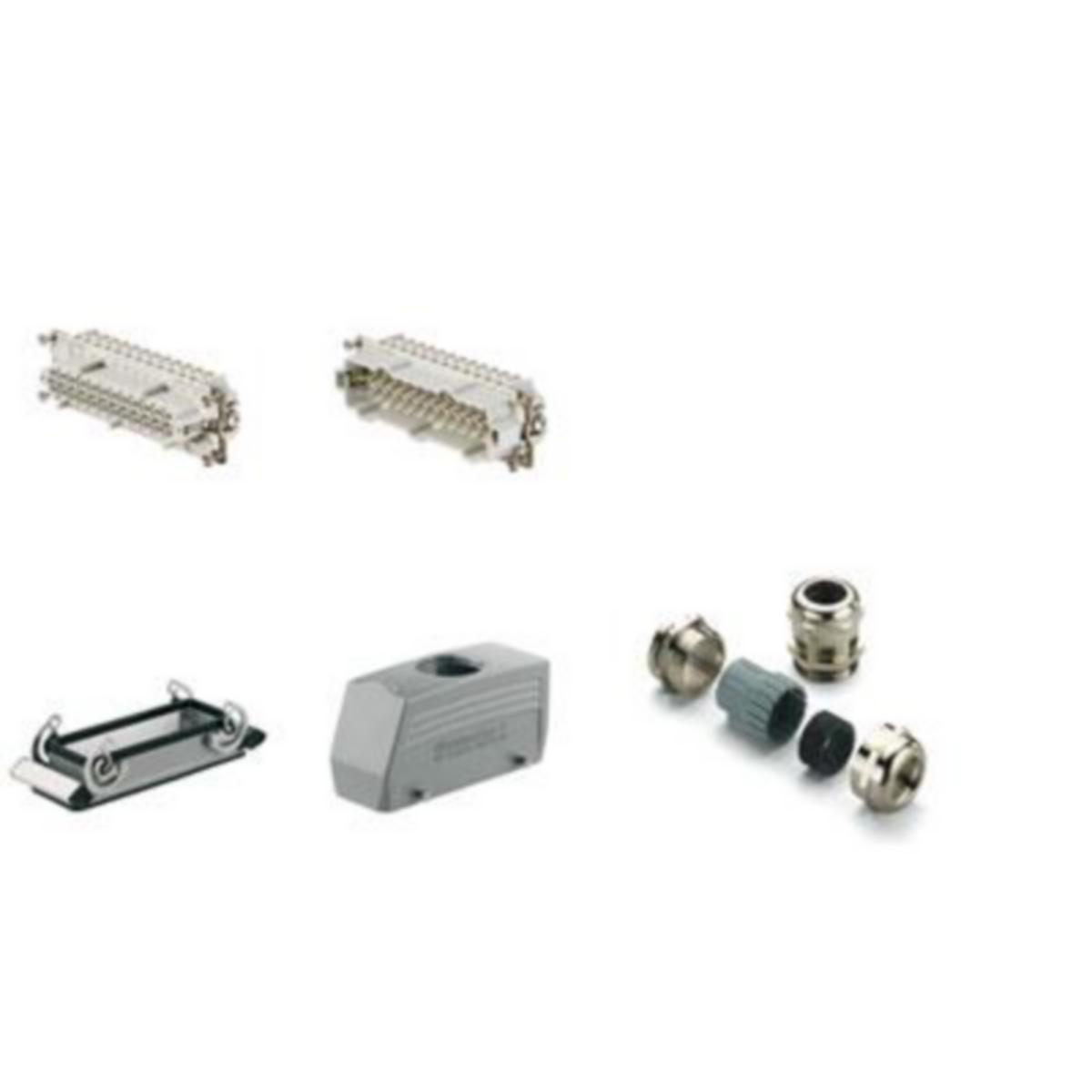 HDC-KIT-HE, 24 pol, 500V, 16A, Storlek 8 - KONT HUS HDC-KIT-HE 24P TOPP