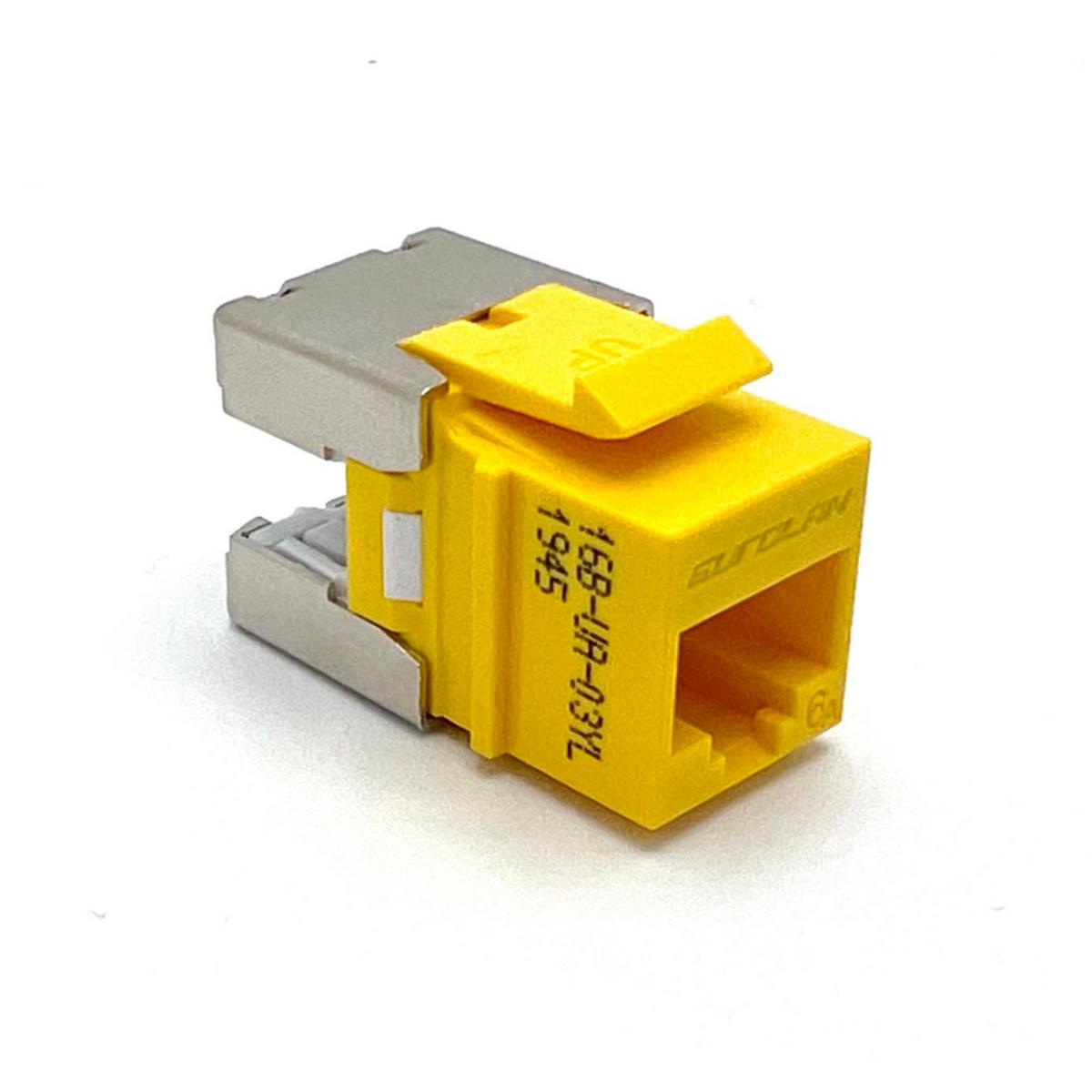 Keystoneuttag C6A UTP - JACK KEYSTONE C6A UTP GUL 16B-UA-03YL