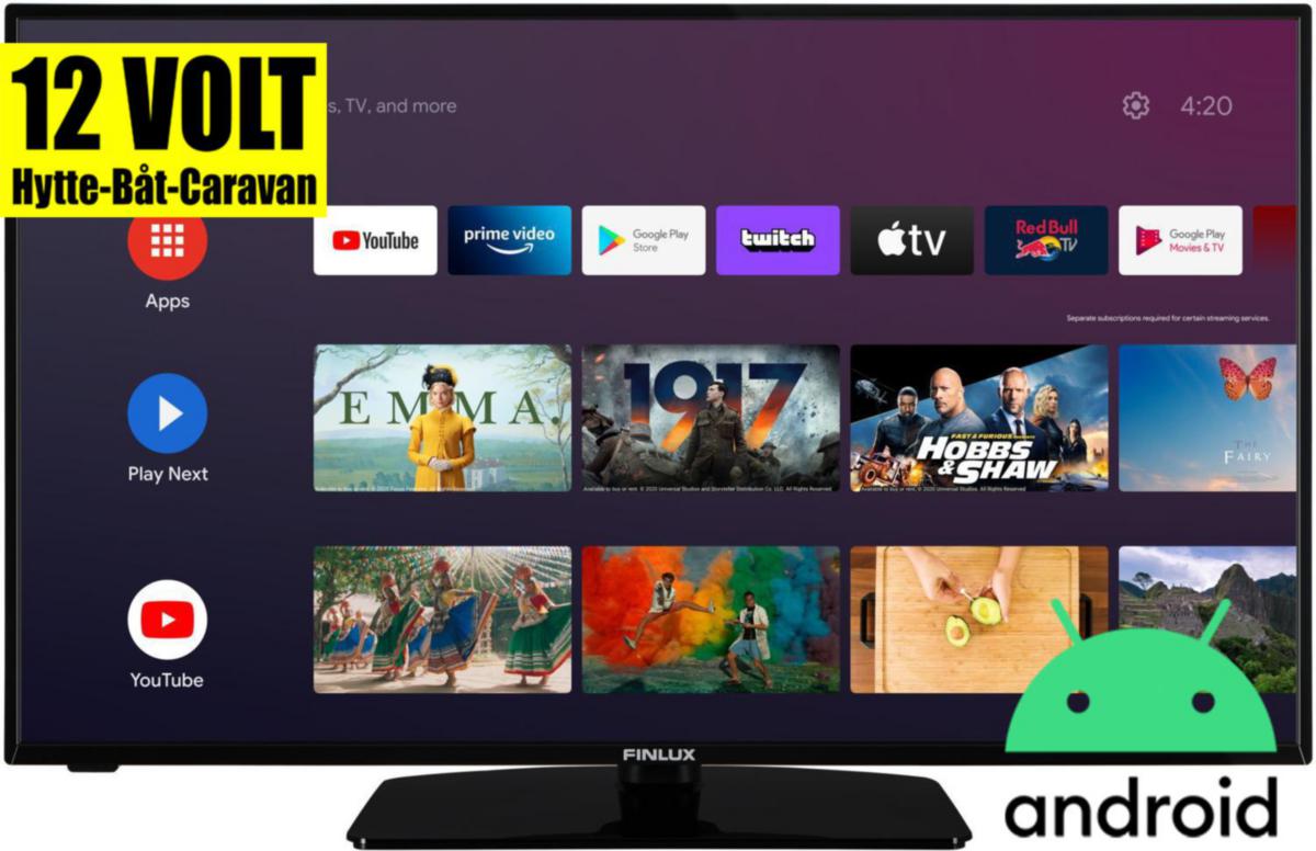 TV 43", Android, 12 V - TV FINLUX 43" ANDROID 12V/230V 