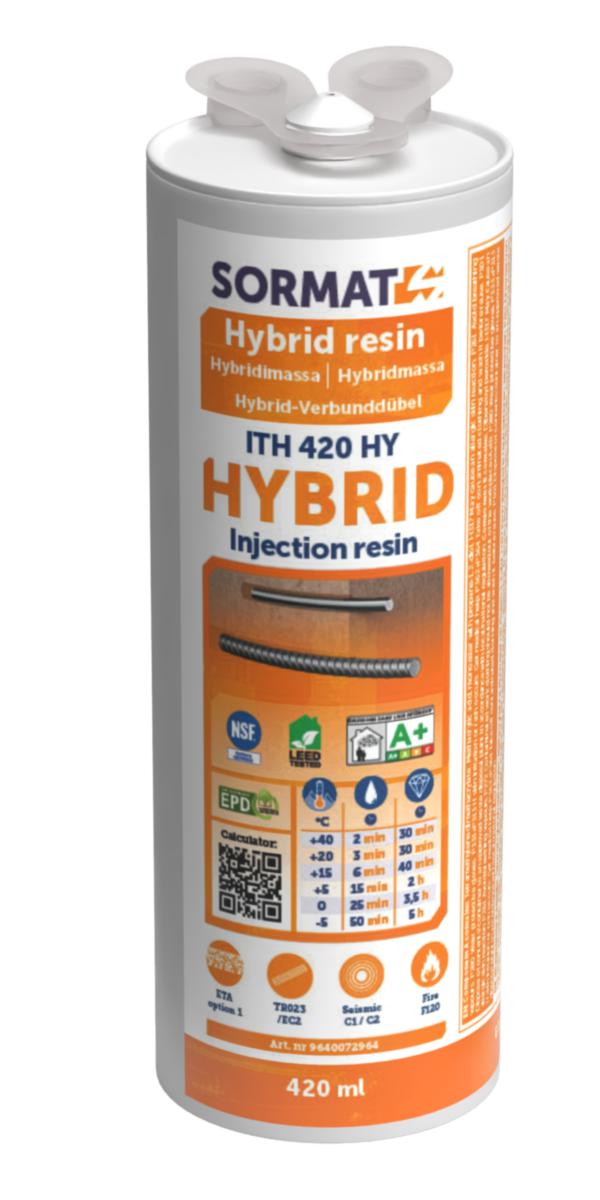 Injekteringsmassa ITH 420 HY Hybrid Multifix HSF Seismic - INJEKTERINGSMASSA ITH 420HY HYBRIDMASSA 420ML SORMAT