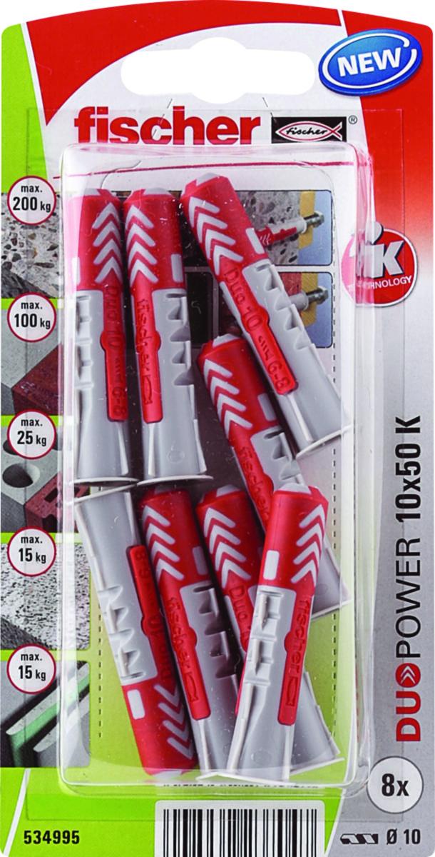 Universalplugg fischer Duopower - UNIVERSALPLUGG DUOPOWER 10X50K 8/FRP