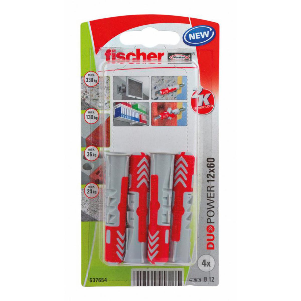 Universalplugg fischer Duopower - UNIVERSALPLUGG DUOPOWER 12X60K 4/FRP
