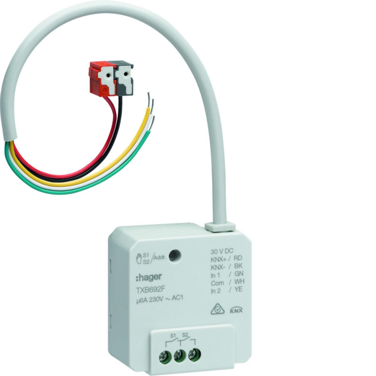 Brytakor kombi TXA easy KNX för dosmontage - AKTOR/SENSOR EASY-KNX 2X IN+UT TXB692F