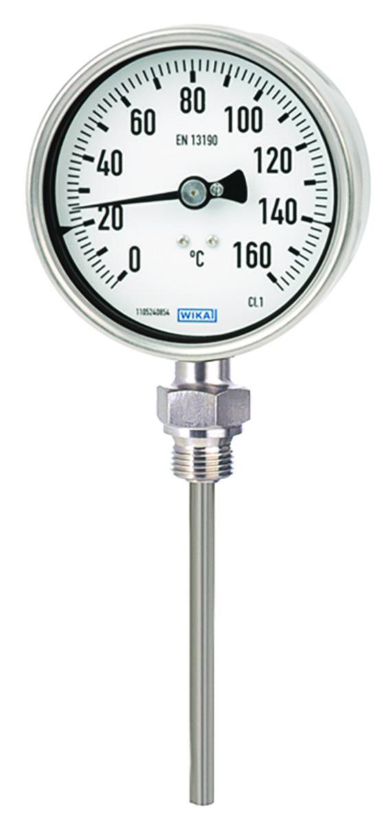 Termometer 5502 anslutning G1/2" fast förskruvning med nedåtriktad känselkropp - TERMOMETER G1/2 RF HUS 100MM 5502 -20+60°C L1-120X10 MM