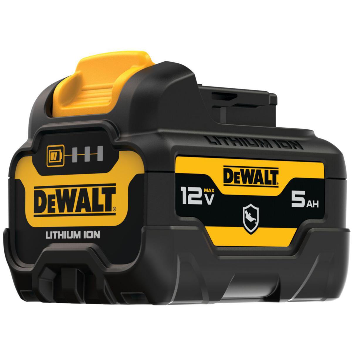 Batteri DEWALT DCB126G - BATTERI DEWALT DCB126G 12V XR. GFN 5AH GUMMIÖVERGJUT.