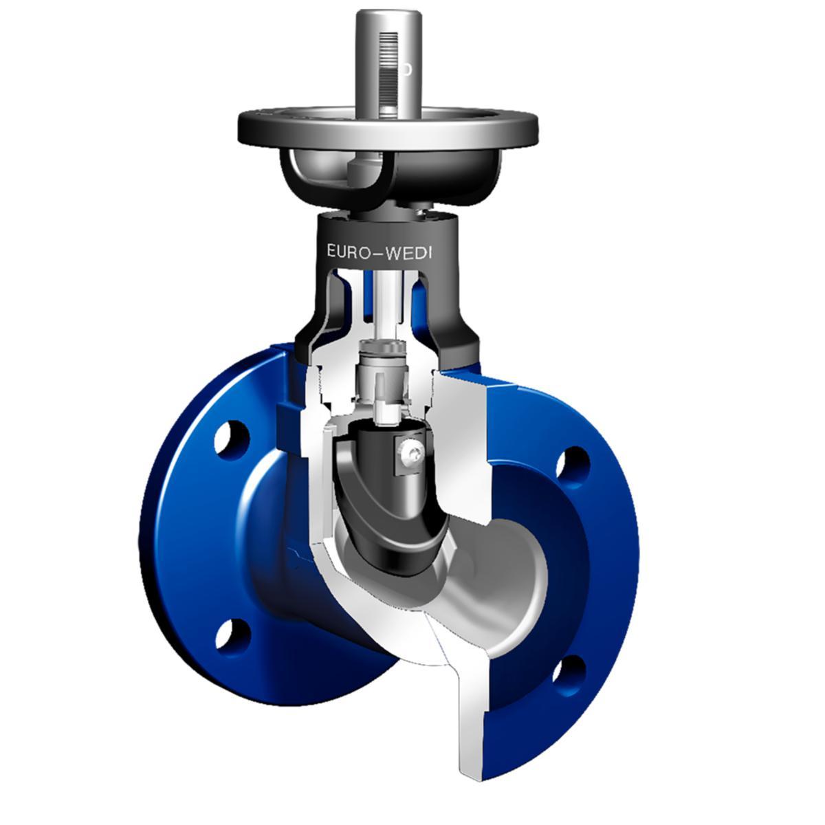 ARI Kilslidsventil Fig.10.070 i gjutjärn PN6 RF flänsad anslutning - KILSLIDSVENTIL DN100 FL PN6 GG25 ARI EURO WEDI Fig.10.070