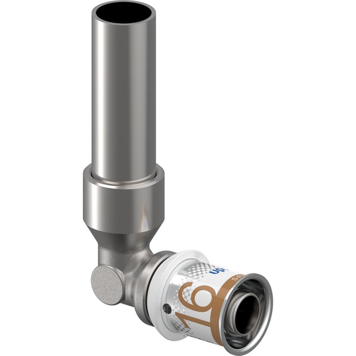 Anslutningsrör Vinkel, S-Press PLUS, Uponor - S-PRESS PLUS ANSLUTNINGSRÖR V PLATED 16-15CU L=1000MM