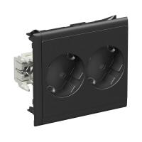 Slave socket 2-way CYB black