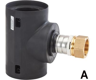 D63/d110xrp50 t-rör 90° pe/msg. avstick cf 2.0 gf - isole...