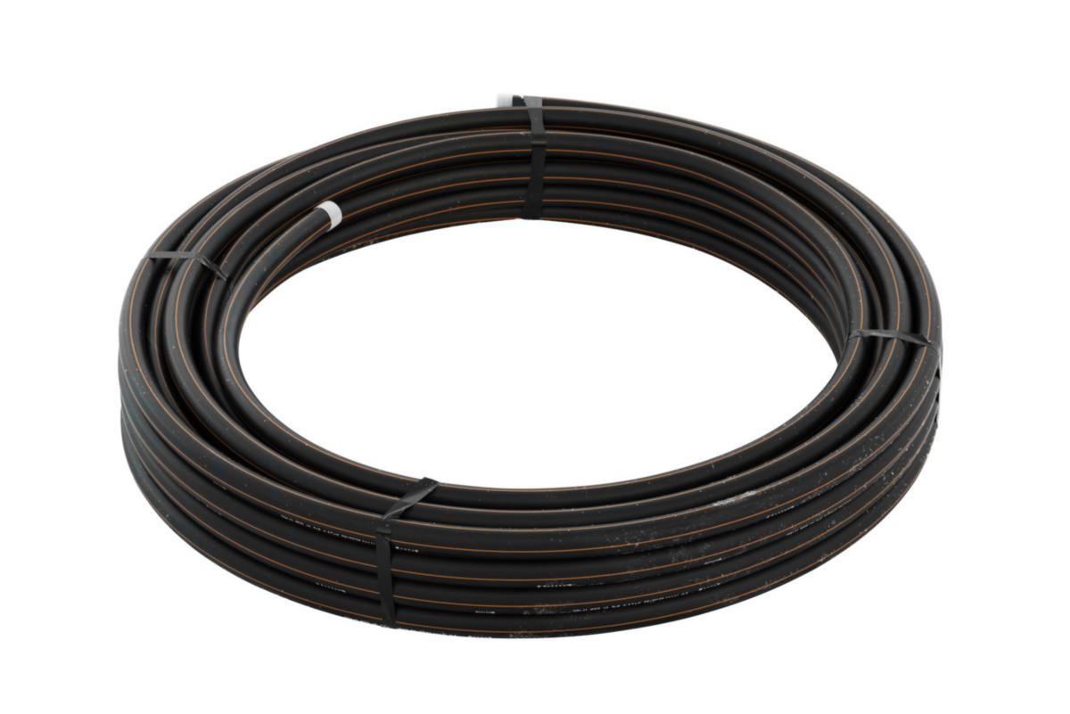 PEH Tryckrör, Extena PE100-RC PN10 SDR17, brun stripe 100m - 110 PEH-RÖR SDR17 PN10 L=100M PE100-RC BRUN STRIPE