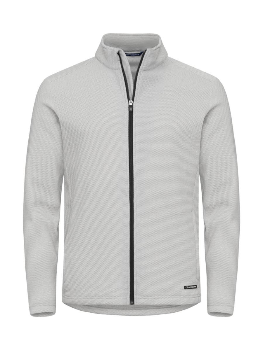 Fleecetröja Cutter & Buck Hunts point - FLEECETRÖJA C&B HUNTS 358432 HEL ZIP SILVER STL M