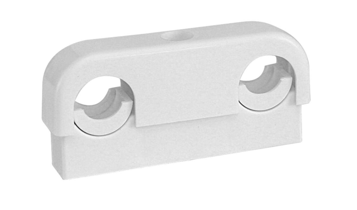 Plastic clamp type Falu Original, Double - PIPE CLAMP DOUBLE 12-22MM WITH INSERT PACK 16500