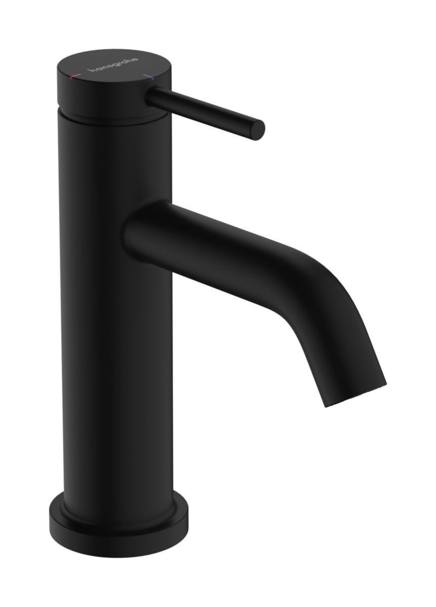 Tvättställsblandare Tecturis S 80 utan lyftventil, Hansgrohe - HANSGROHE TVÄTTSTÄLLSBLANDARE TECTURIS S 80 MATT SVART