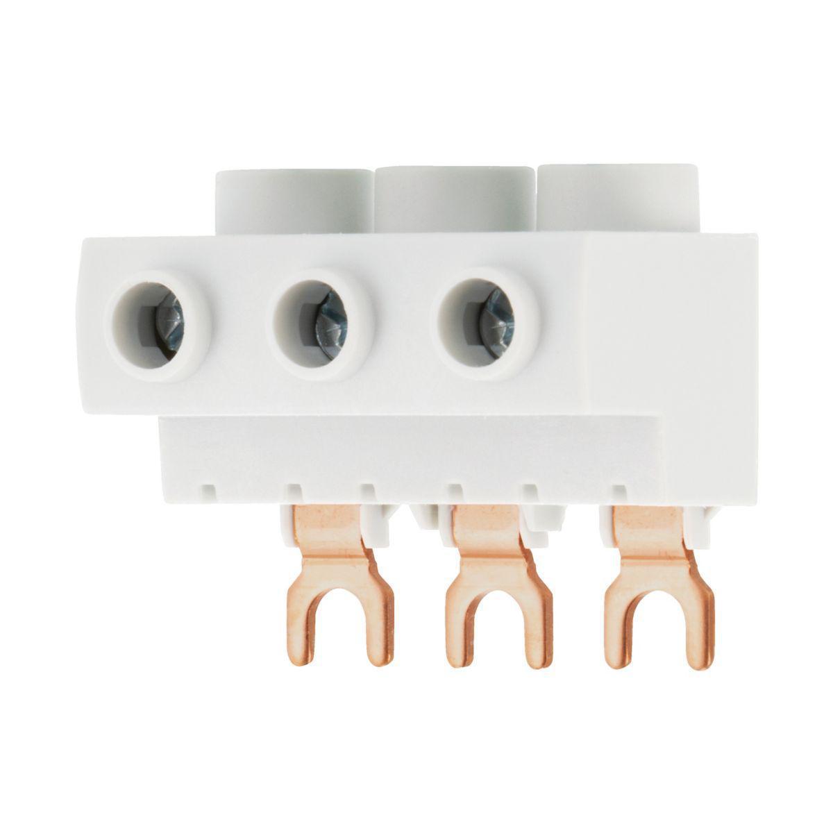 3-phase busbar 63 A, 690 V for PKZM0 - EXTENSION TERMINAL, 3P, 25MM² BK25/3-PKZ0